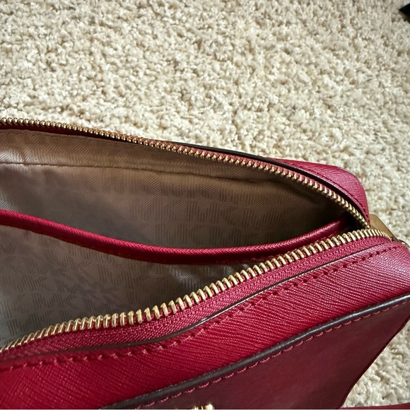 Michael Kors Red Leather Small Crossbody Bag - Picture 7 of 11